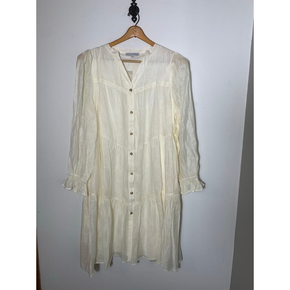 NWOT! Womens Baltic Born Brenna Button Midi Dress Cream Size XL - Picture 4 of 6